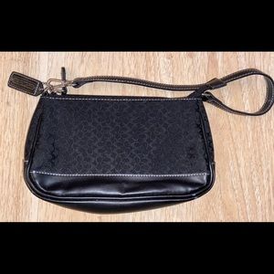Coach "Signature Demi Pouch" Black Shoulder Bag